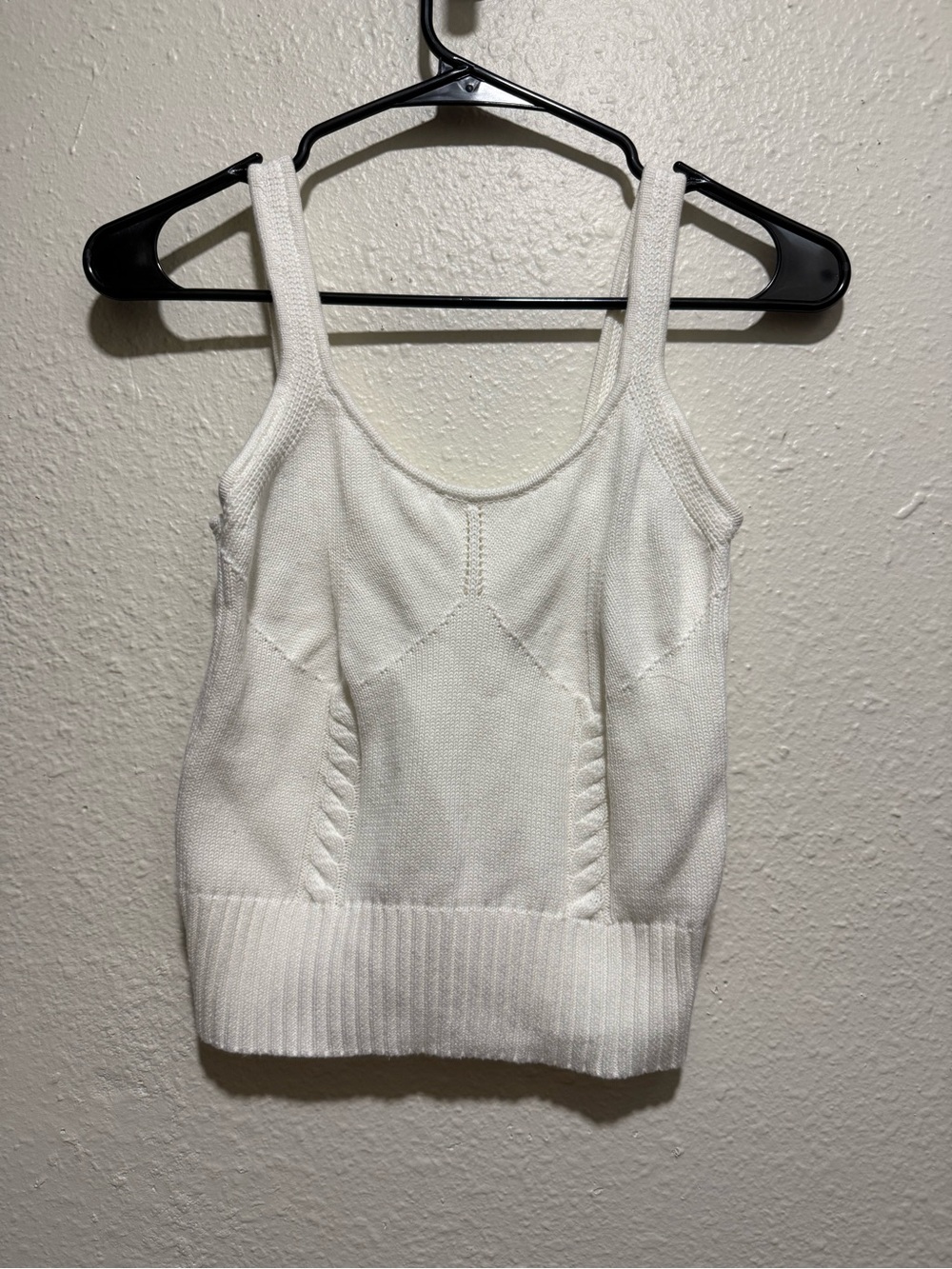 Promesa White Knit Tank Camisole